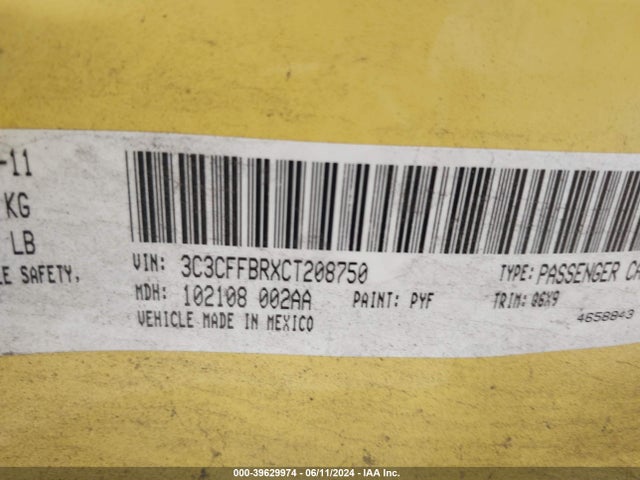 2012 FIAT 500 3C3CFFBRXCT208750 Photo 8