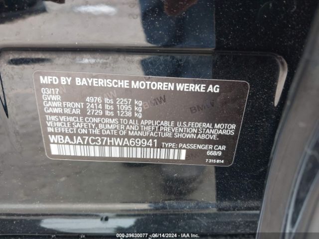 WBAJA7C37HWA69941 BMW 530i Xdrive