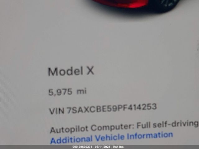 7SAXCBE59PF414253 Tesla Model X Dual Motor All-wheel Drive/standard Range