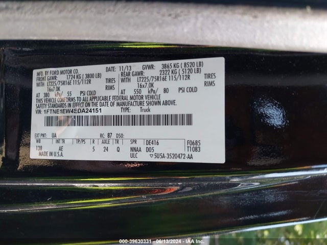 Ford E-150 Commercial 2014 1FTNE1EW4EDA24151 Image 9