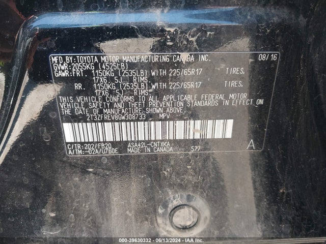 Toyota RAV4 LE 2016 2T3ZFREV8GW308733 Image 9