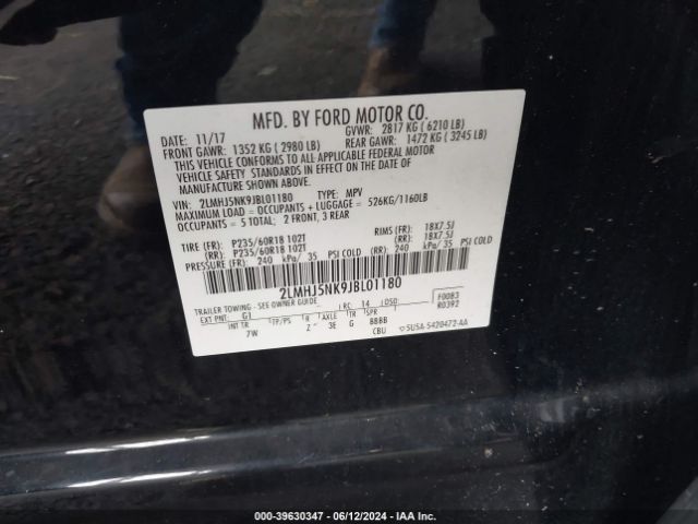 2LMHJ5NK9JBL01180 Lincoln Mkt Livery