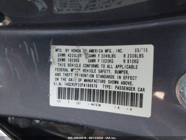 1HGCR2F32FA186676 Honda ACCORD LX
