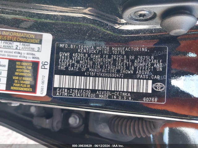 Toyota CAMRY LE 2017 4T1BF1FK6HU690472 Image 9