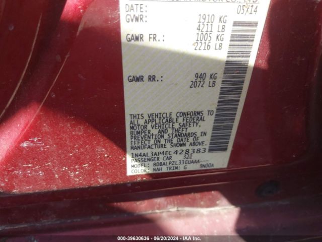 1N4AL3AP4EC428383 Nissan ALTIMA 2.5
