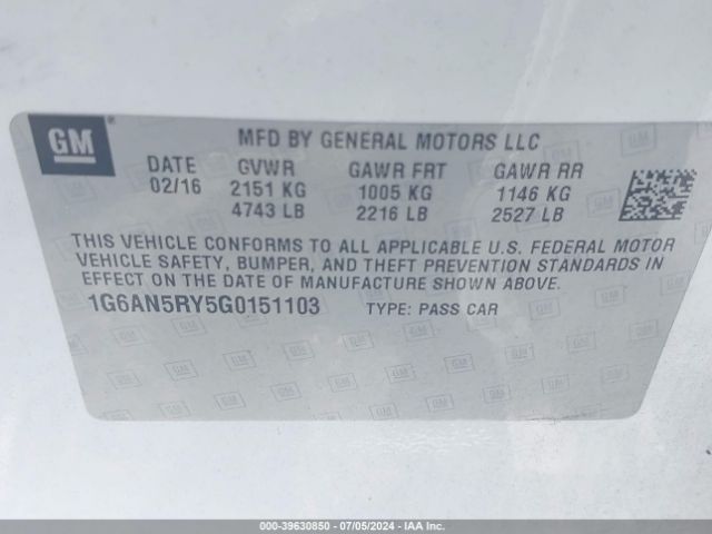 2016 CADILLAC ATS-V 1G6AN5RY5G0151103 Photo 8