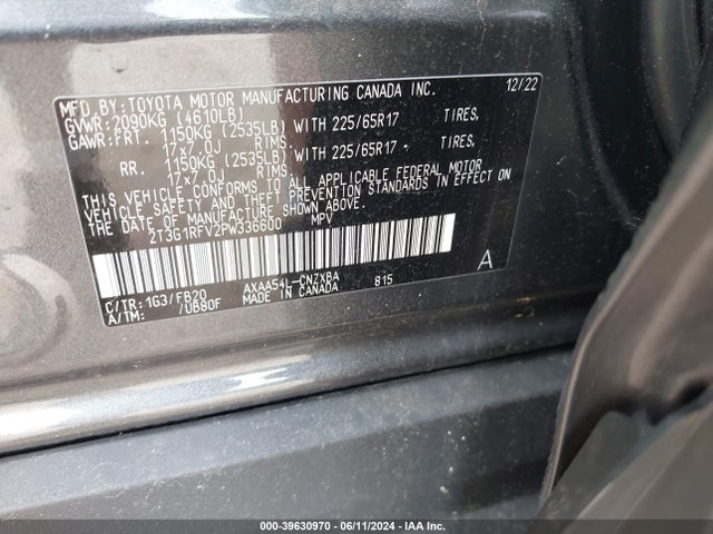 Toyota RAV4 LE 2023 2T3G1RFV2PW336600 Image 9