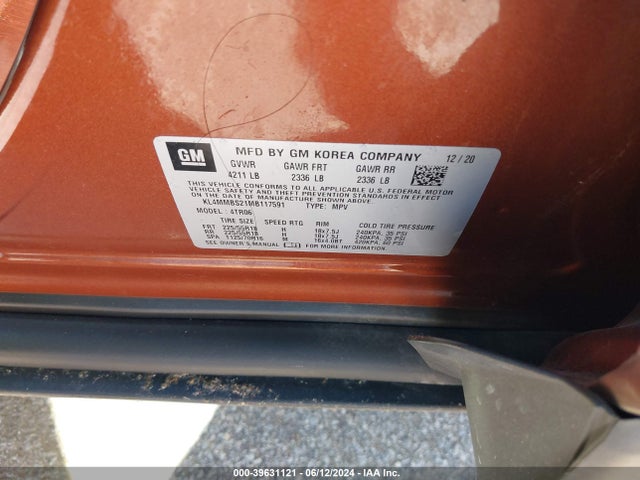KL4MMBS21MB117591 Buick Encore Gx Fwd Preferred
