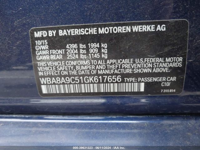 WBA8A9C51GK617656 BMW 320i