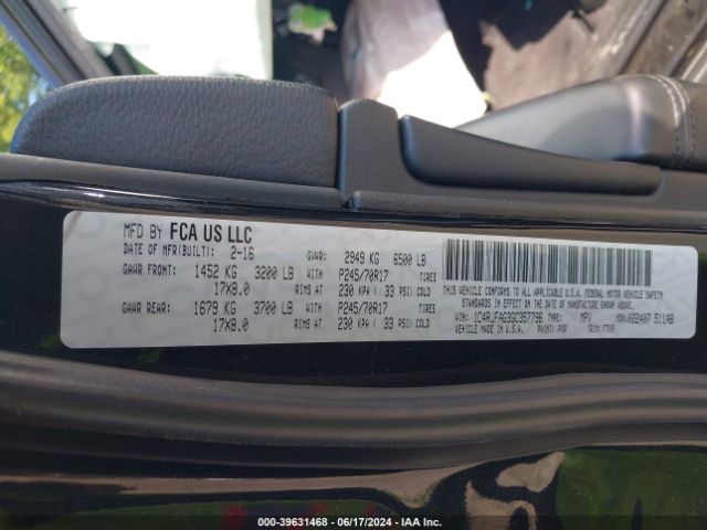 1C4RJFAG3GC357796 Jeep Grand Cherokee Laredo