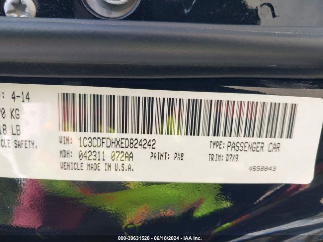 1C3CDFDHXED824242 Dodge Dart Aero