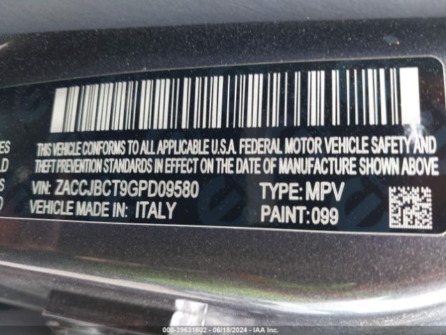 ZACCJBCT9GPD09580 Jeep Renegade Trailhawk