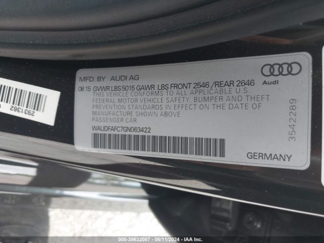 WAUDFAFC7GN063422 Audi A6 2.0t Premium Plus