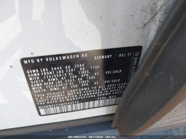 WVGRMPE23MP043576 Volkswagen ID.4 PRO