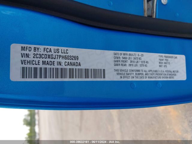 2C3CDXGJ7PH603269 Dodge Charger Scat Pack