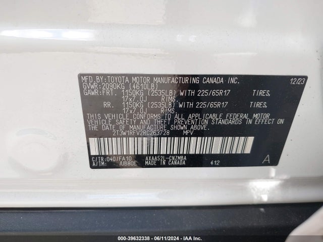Toyota Rav4 Xle 2024 2T3W1RFV2RC263728 Image 9