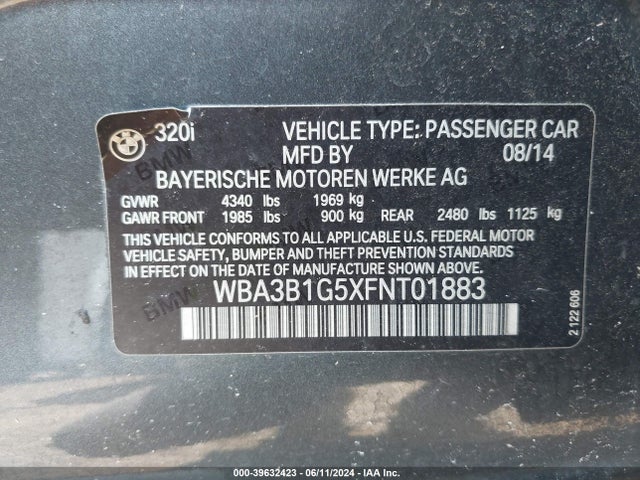 WBA3B1G5XFNT01883 BMW 320i