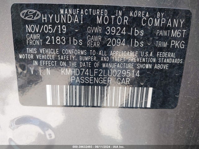 Hyundai ELANTRA SE 2020 KMHD74LF2LU029514 Image 9