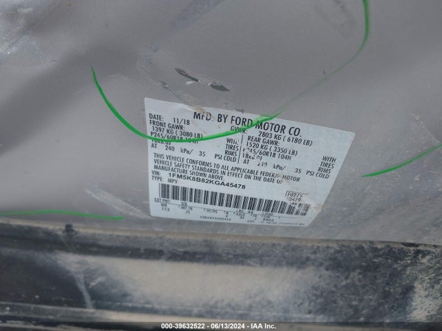 Ford Explorer 2019 1FM5K8B82KGA45478 Image 9