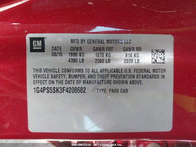1G4PS5SK3F4208682 Buick Verano Leather Group
