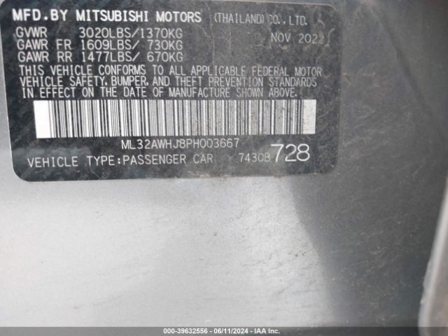 ML32AWHJ8PH003667 Mitsubishi MIRAGE SE