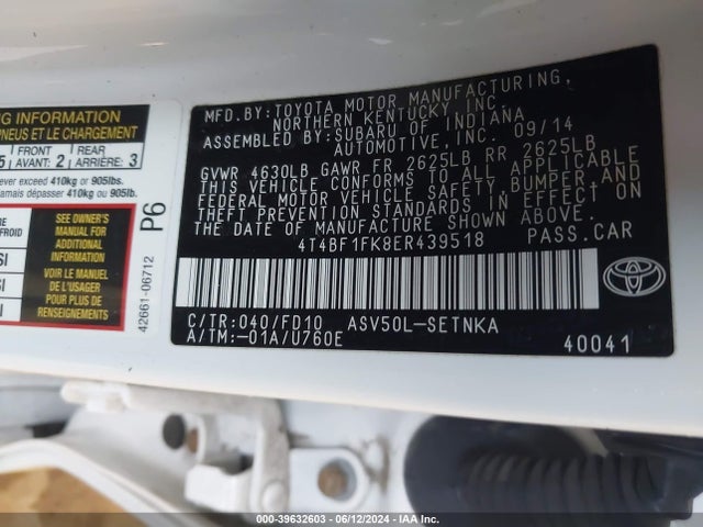 Toyota CAMRY LE 2014 4T4BF1FK8ER439518 Image 9