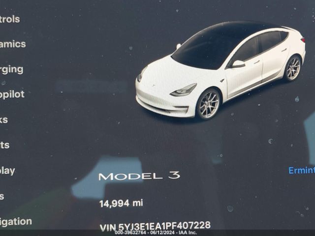 5YJ3E1EA1PF407228 Tesla Model 3 Rear-wheel Drive