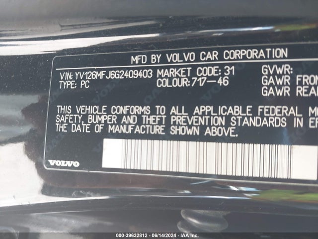 YV126MFJ6G2409403 Volvo S60 T5 Drive-e