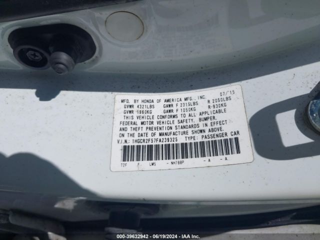 1HGCR2F57FA239325 Honda Accord Sport