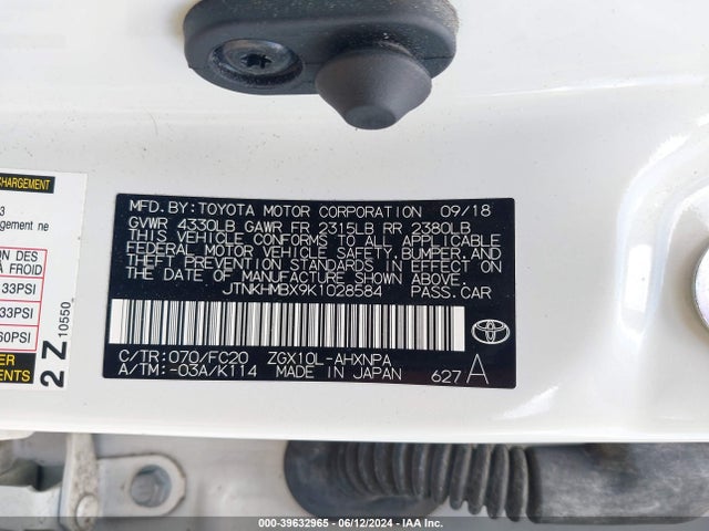 Toyota C-HR LE 2019 JTNKHMBX9K1028584 Image 9
