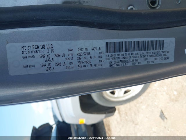 1C4NJPBB6HD186139 Jeep Patriot Sport Fwd
