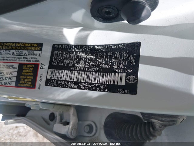 Toyota CAMRY XLE 2014 4T1BF1FK4EU825511 Image 9