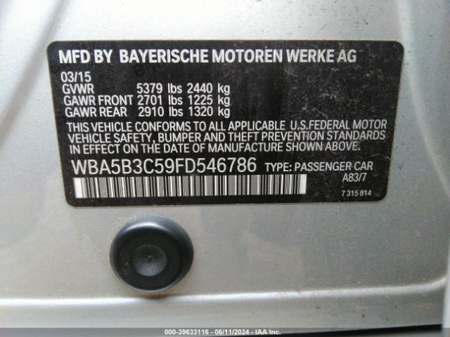 WBA5B3C59FD546786 BMW 535i Xdrive