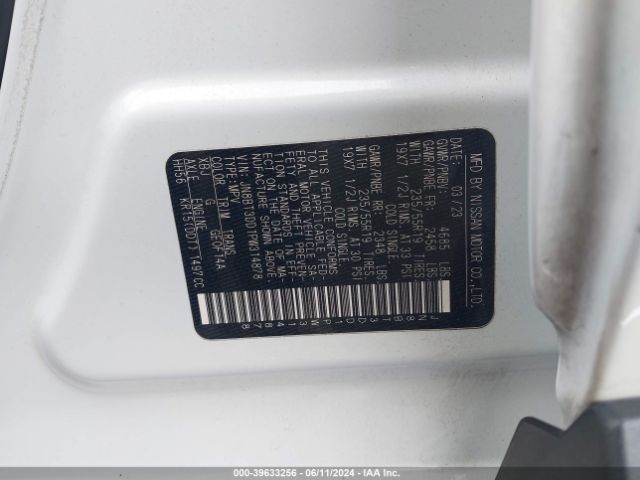 JN8BT3DD1PW314878 Nissan Rogue Platinum Intelligent Awd