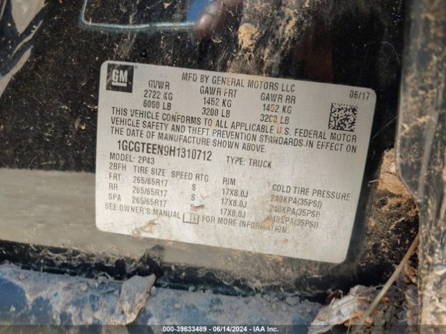 1GCGTEEN9H1310712 Chevrolet Colorado Zr2