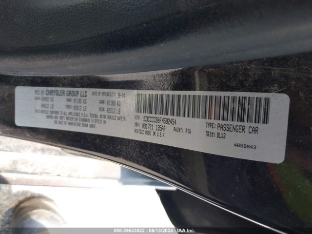 1C3CCCCB0FN592454 Chrysler 200 C