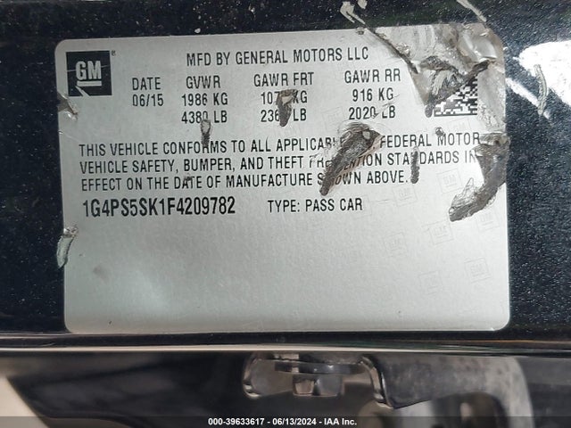 1G4PS5SK1F4209782 Buick Verano Leather Group
