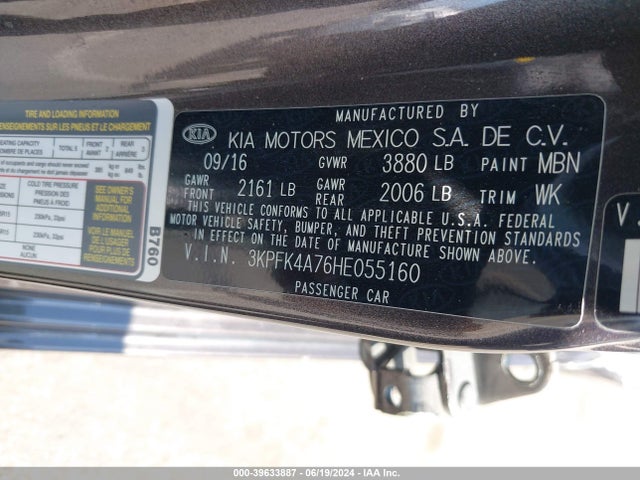 KIA FORTE LX 2017 3KPFK4A76HE055160 Image 9