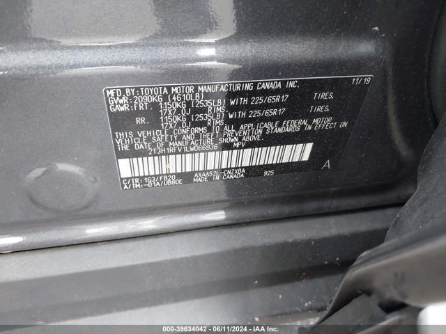Toyota RAV4 LE 2020 2T3H1RFV1LW066936 Image 9