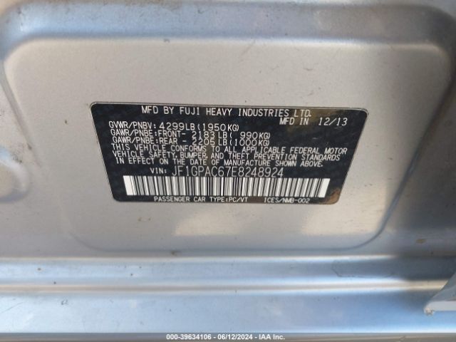 JF1GPAC67E8248924 Subaru Impreza 2.0i Premium