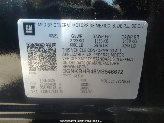 Chevrolet Blazer Awd 2lt 2021 3GNKBHR48MS546672 Image 9