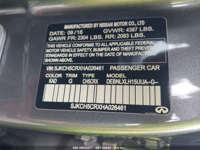 SJKCH5CRXHA026461 Infiniti Qx30 Luxury