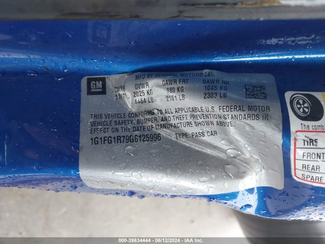 Chevrolet CAMARO 2SS 2016 1G1FG1R79G0125996 Image 9
