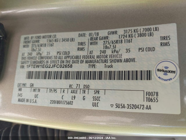 Ford F-150 Xlt 2018 1FTEW1EG2JFC02658 Image 9