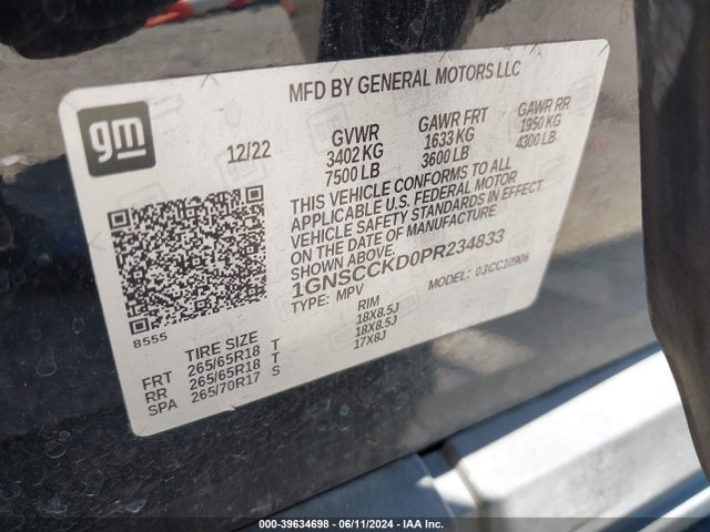Chevrolet Suburban 2wd Lt 2023 1GNSCCKD0PR234833 Image 9