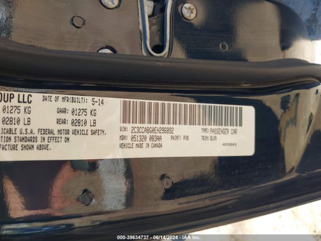 2C3CCABG0EH296892 Chrysler 300 300s