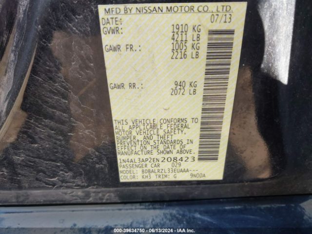 1N4AL3AP2EN208423 Nissan Altima 2.5 S