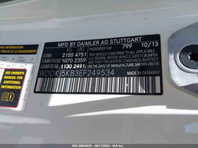 WDDKJ5KB3EF249534 Mercedes-Benz E 350