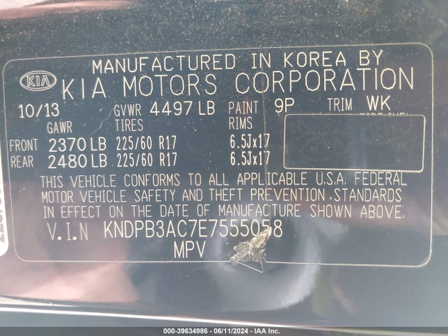 KIA Sportage Lx 2014 KNDPB3AC7E7555058 Image 9