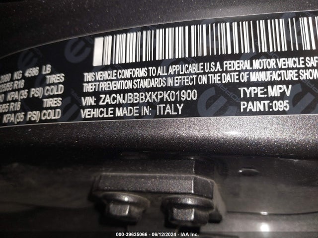 ZACNJBBBXKPK01900 Jeep Renegade Altitude 4x4